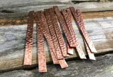 Hammered Copper Strips